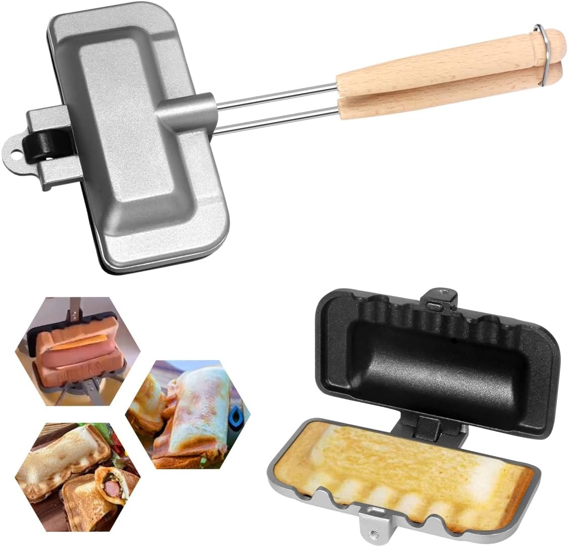 Sandwich Press Grill - Сэндвичница Hot Sandwich Maker, 4w1h, двусторонняя,