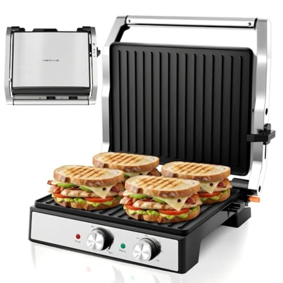 Sandwich Press Grill - Пресс-гриль Panini Press для сэндвичей с