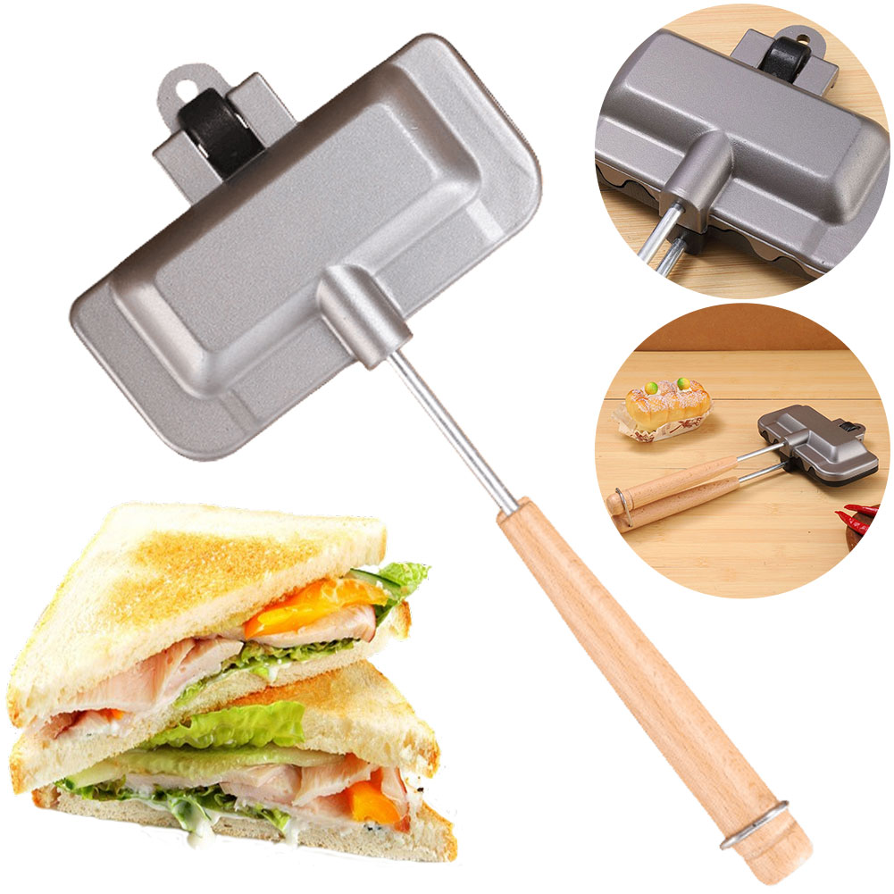 Sandwich Press Grill - Тостер для хот-догов с антипригарным покрытием,